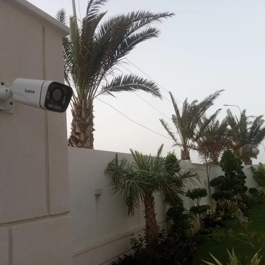 Villa Boundary Wall CCTV installation